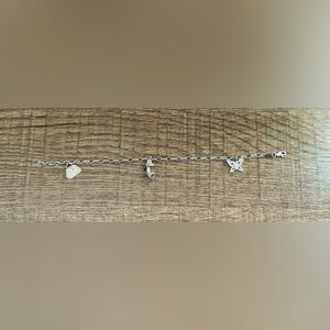 Elegant Silver Charm Bracelet